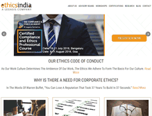 Tablet Screenshot of ethicsindia.com